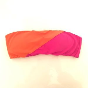 Victoria’s Secret pink/orange strapless bikini top